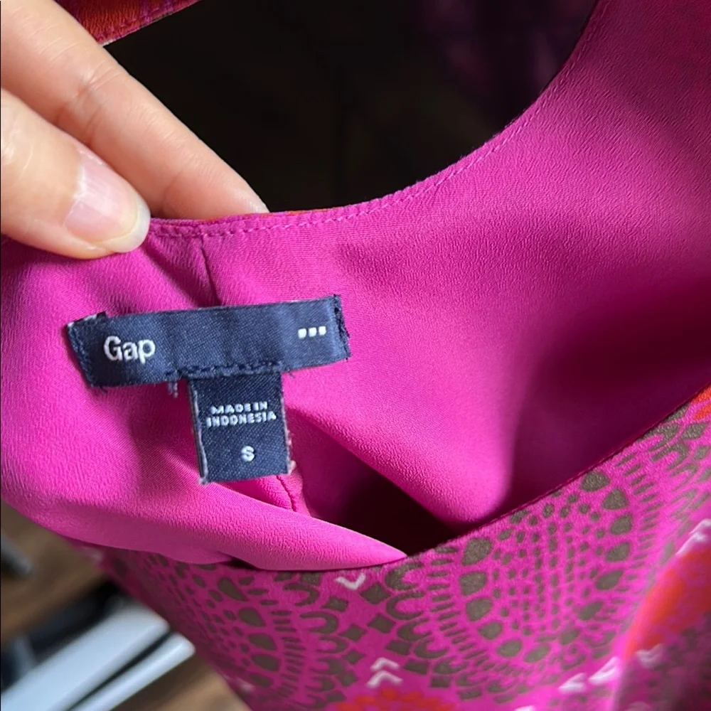 GAP Red Sleeveless Scoop Neck Sundress Casual - Picture 3 of 6